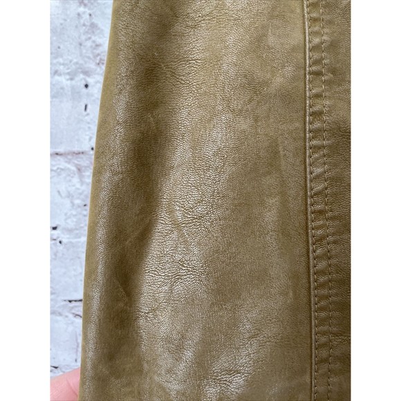 Free People Green Faux Suede Mini Skirt Women’s 10 - Picture 3 of 5